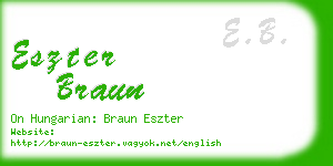 eszter braun business card